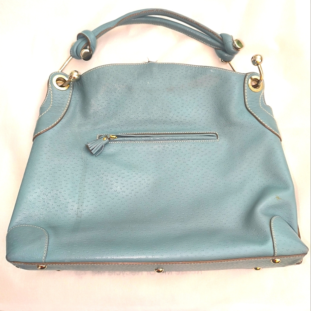 Anya Hindmarch Elrod Hibo Bag Petrol Blue Leather - Picture 10 of 17
